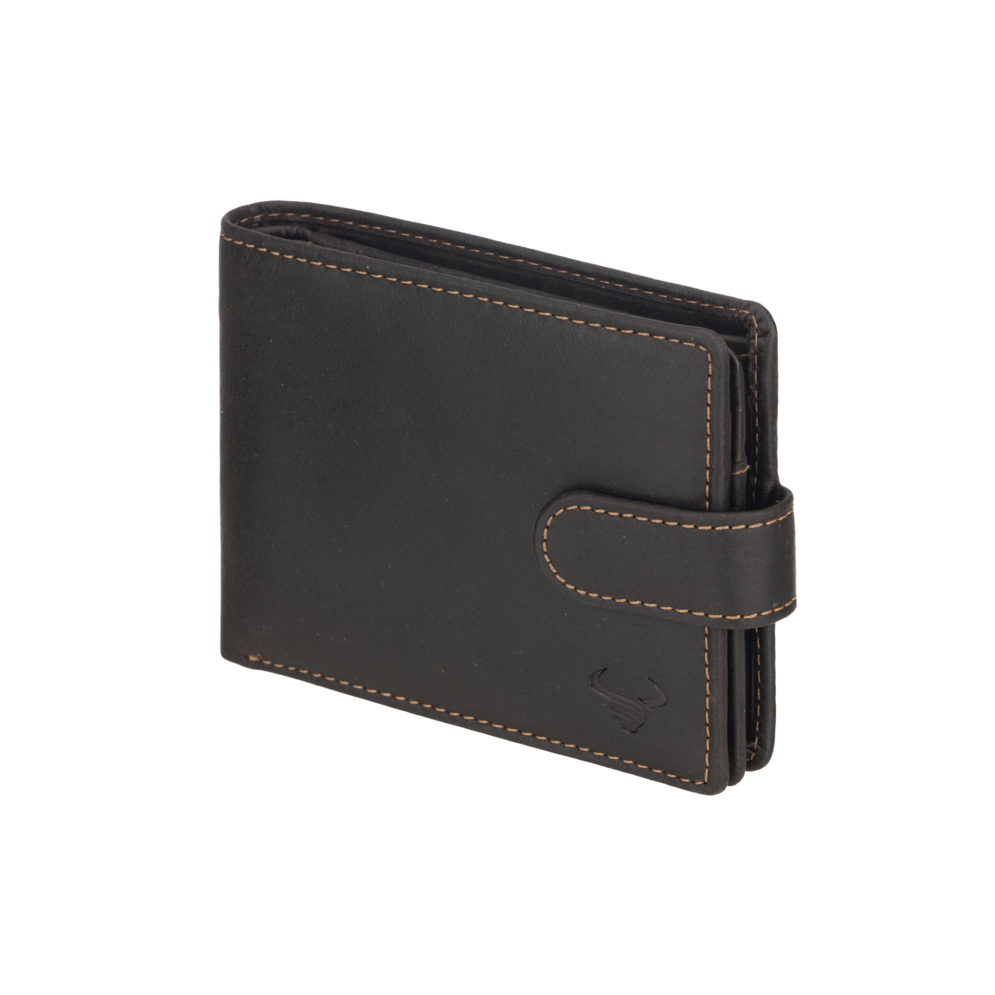 Brown Minori Leather Phoenix Leather Clip Wallet for men, showing the sleek leather design and clip closure.