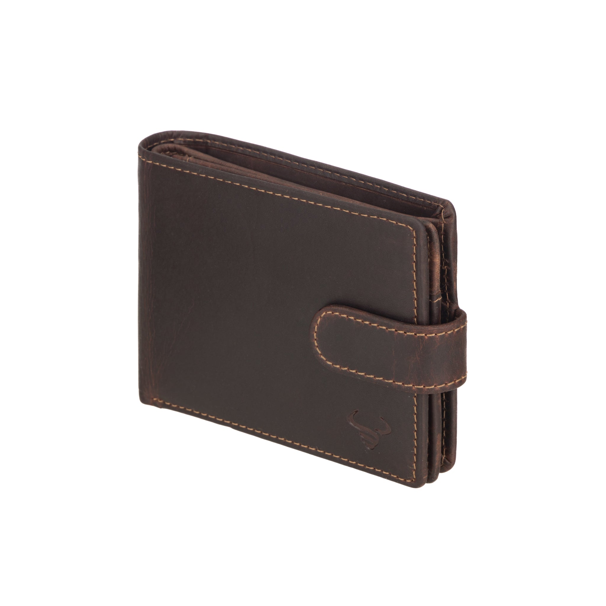 Minori Leather Phoenix Leather Clip Wallet for men in chestnut with sleek design and secure clip closure.
