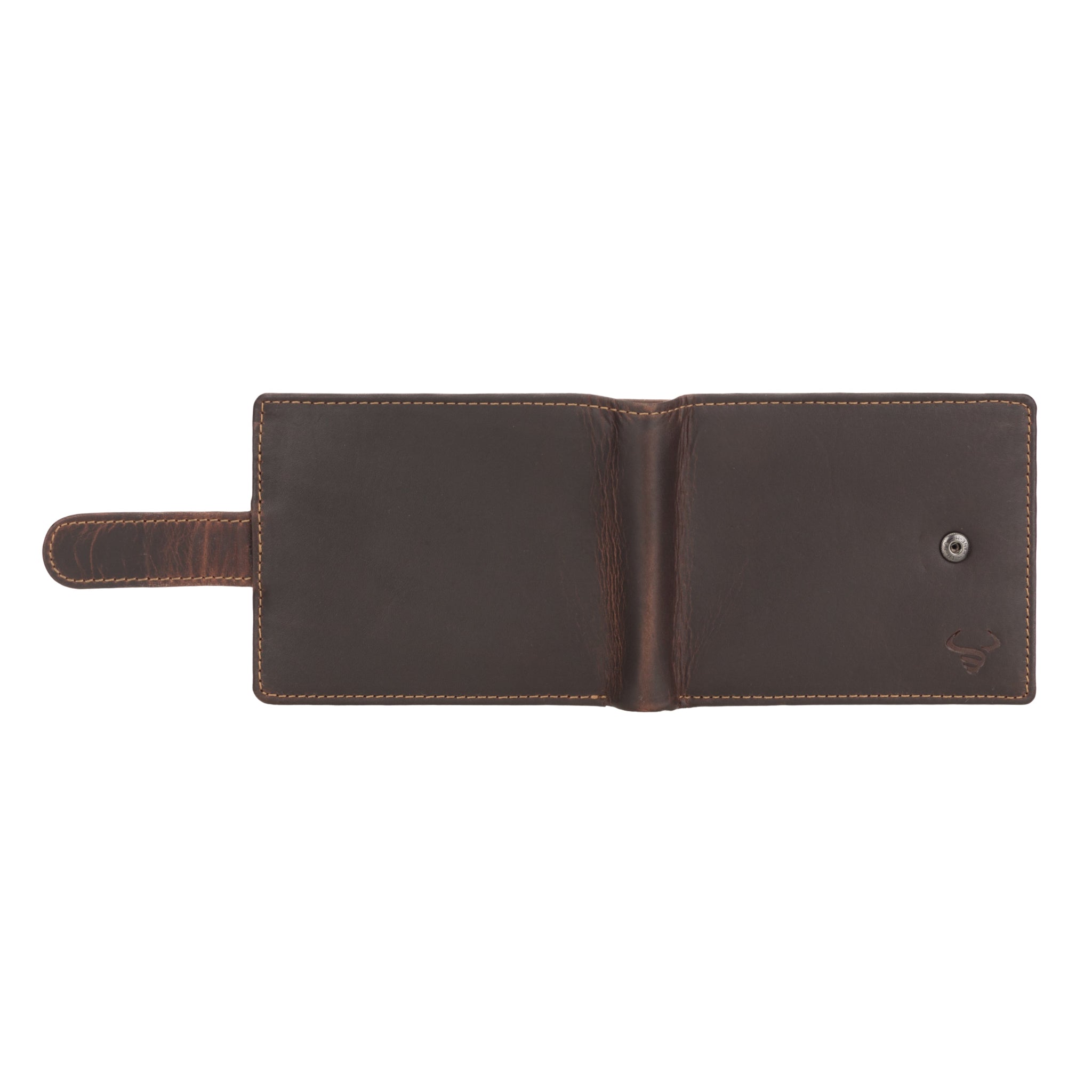 Minori Leather Phoenix leather clip wallet for men in chestnut, featuring a sleek design with multiple card slots and secure clip.
