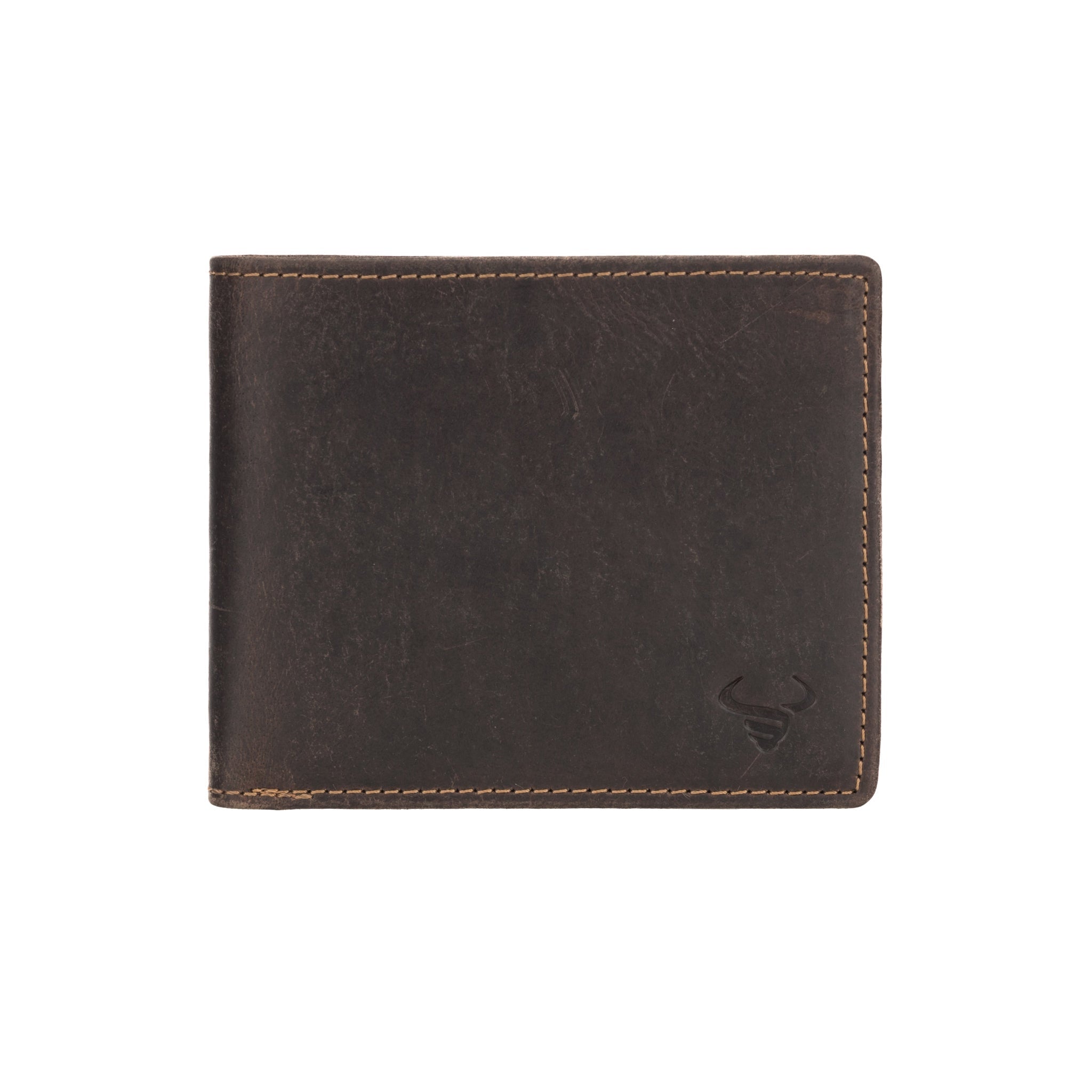 Brown Charlie Leather Wallet for men by Minori Leather, showcasing a sleek genuine leather wallet with multiple card slots.