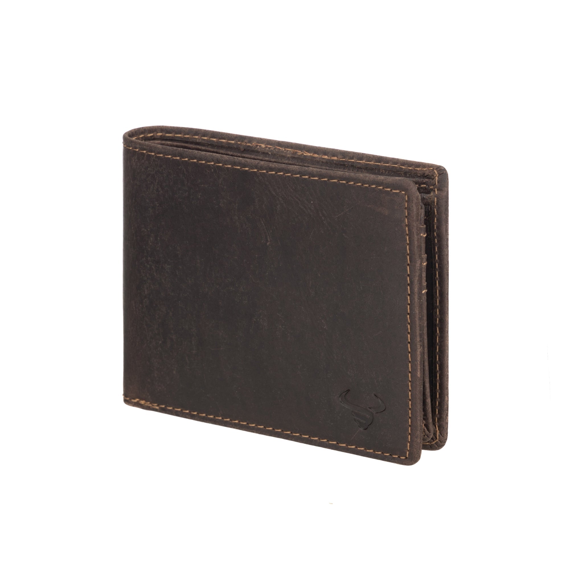 Minori Leather Charlie men's brown leather wallet with multiple card slots and a sleek, classic design.