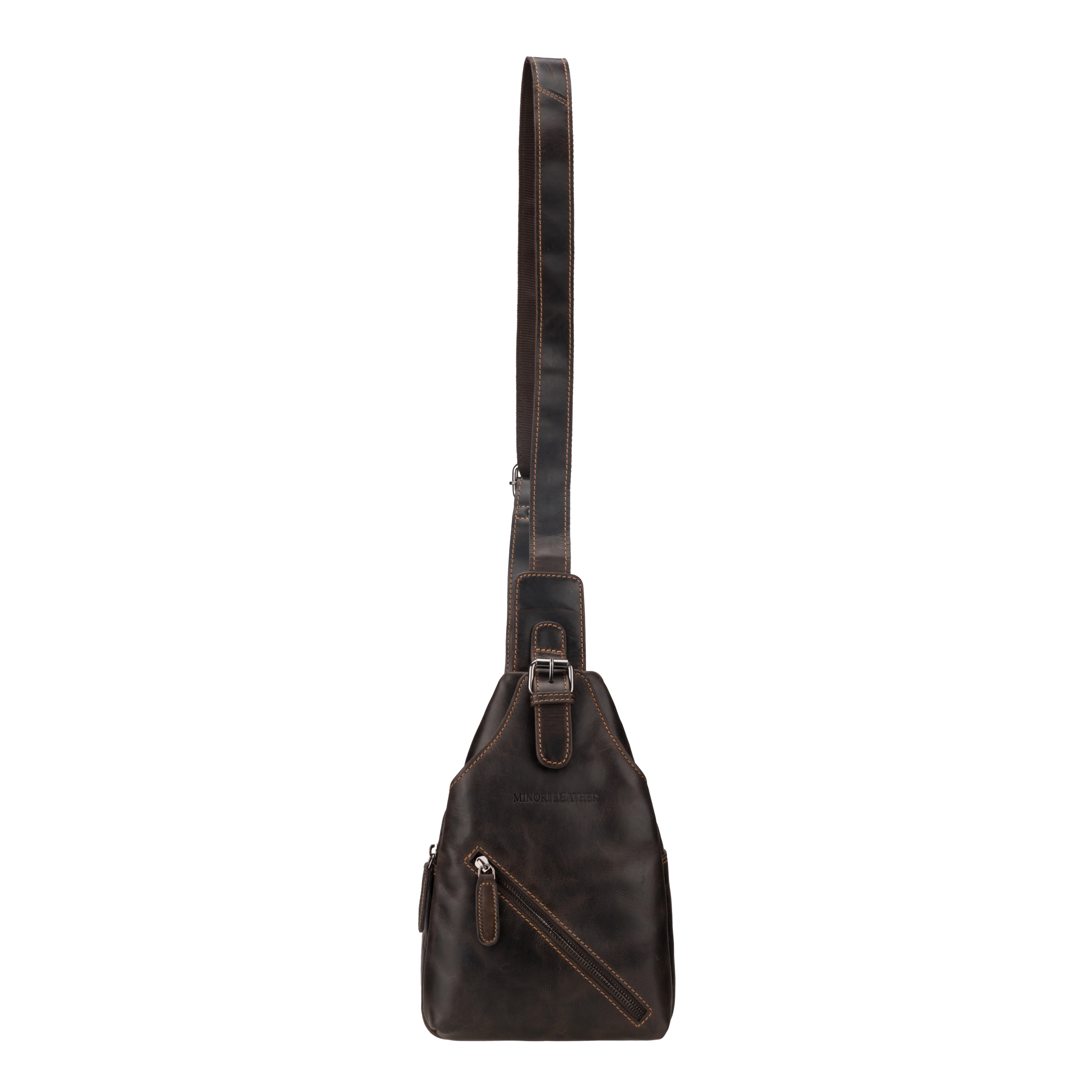 Sydney Leather Crossbody Bag – Unisex – Brown