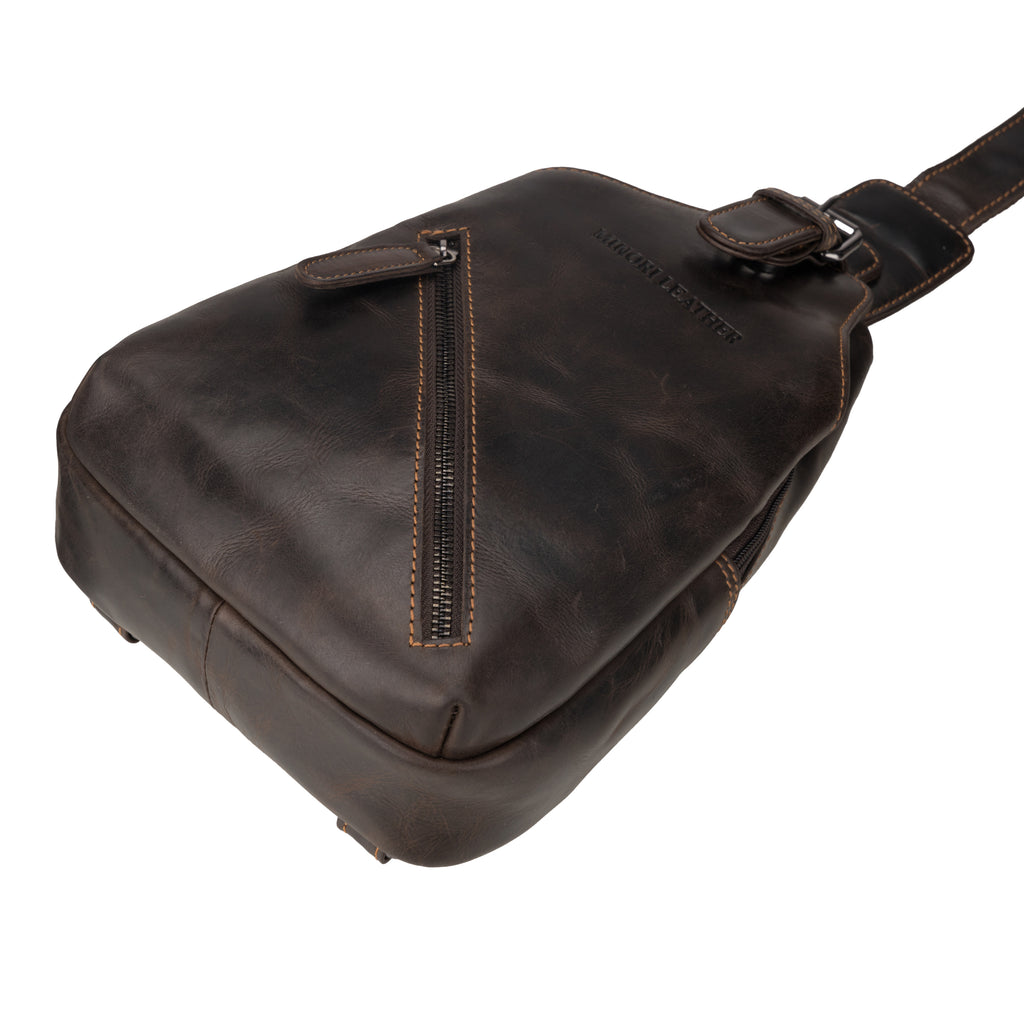 Sydney Leather Crossbody Bag – Unisex – Brown