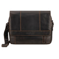 Minori Leather brown leather messenger bag with adjustable strap and classic design, perfect for daily use.
