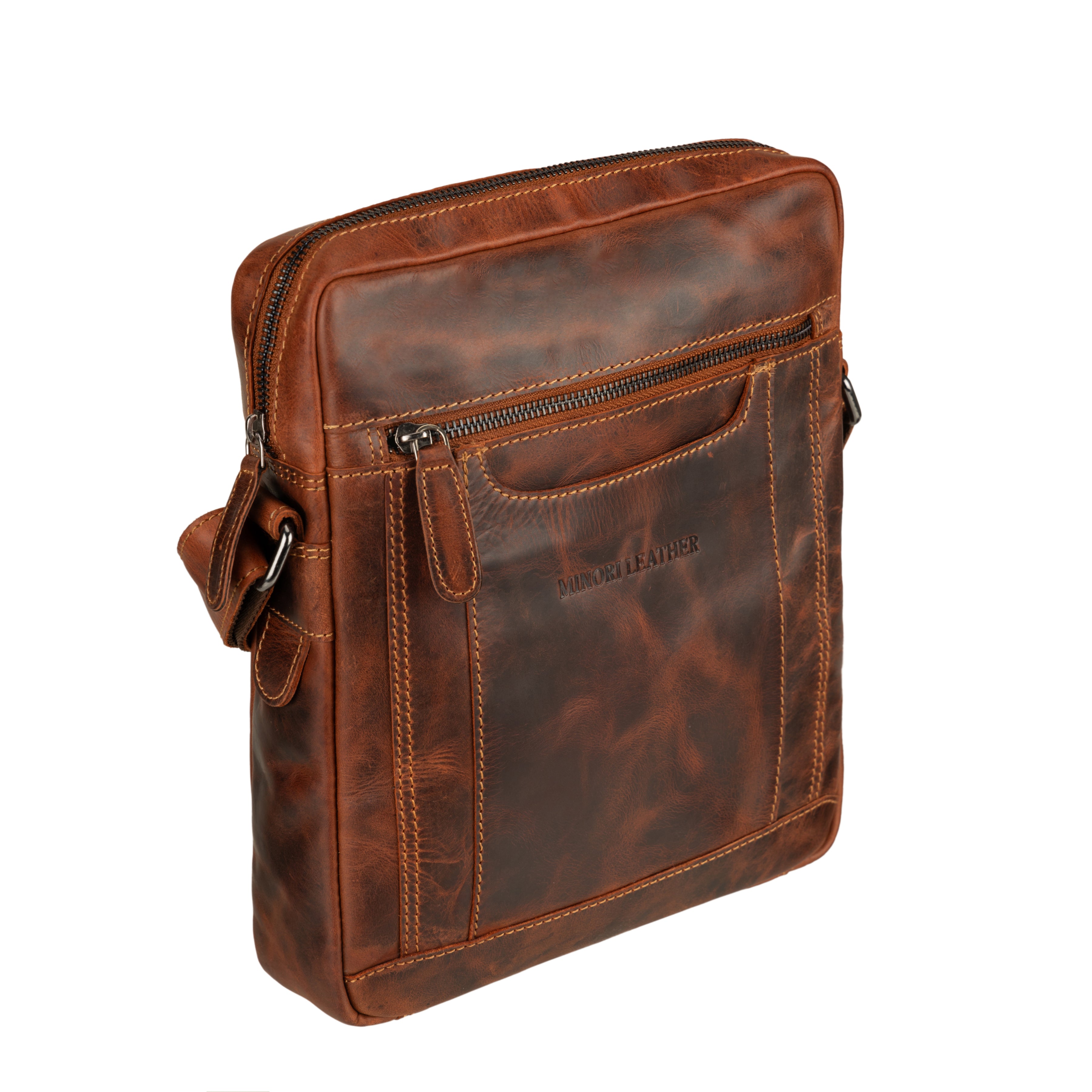 Tokyo Leather Crossbody Bag in Chestnut