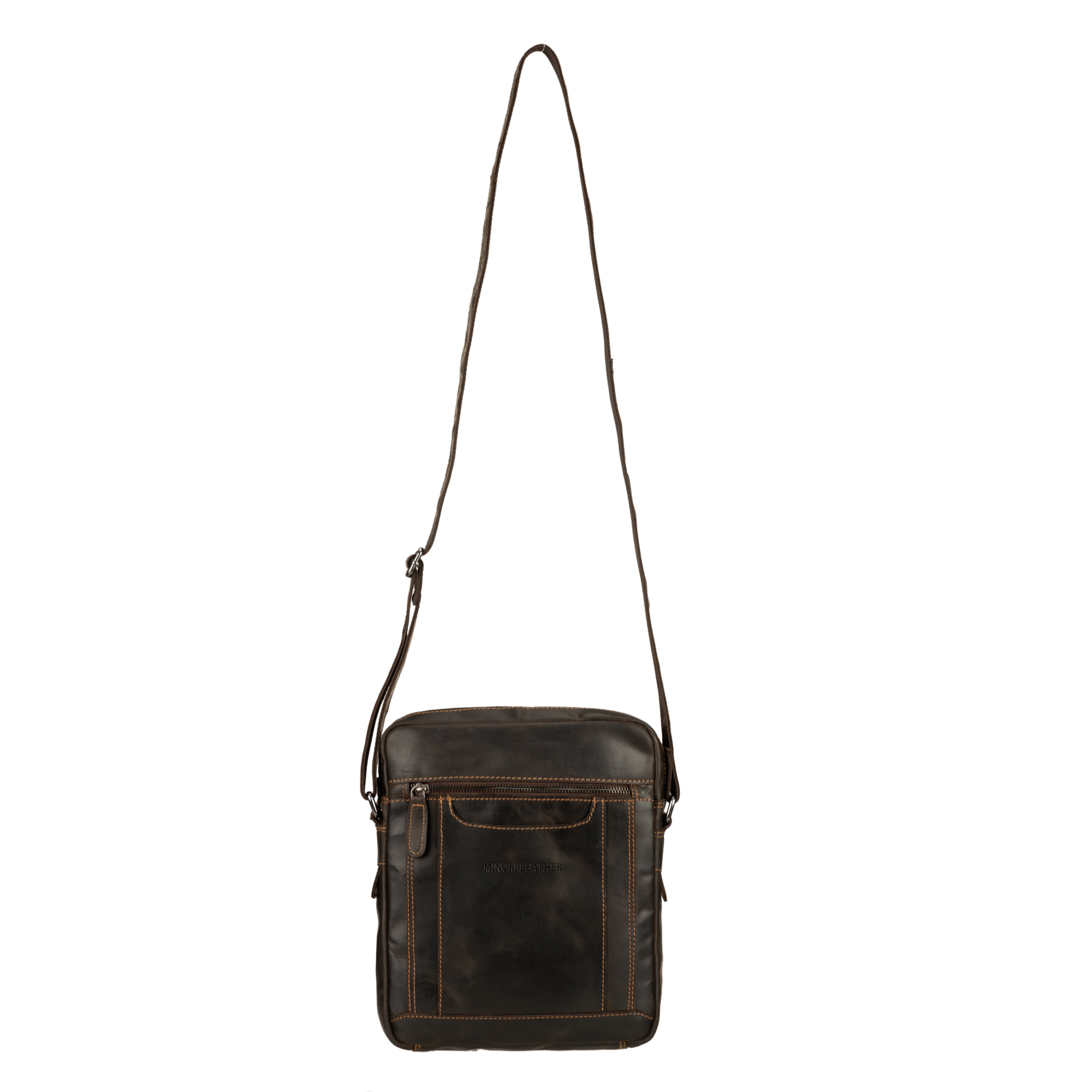 Tokyo Leather Crossbody Bag in Brown