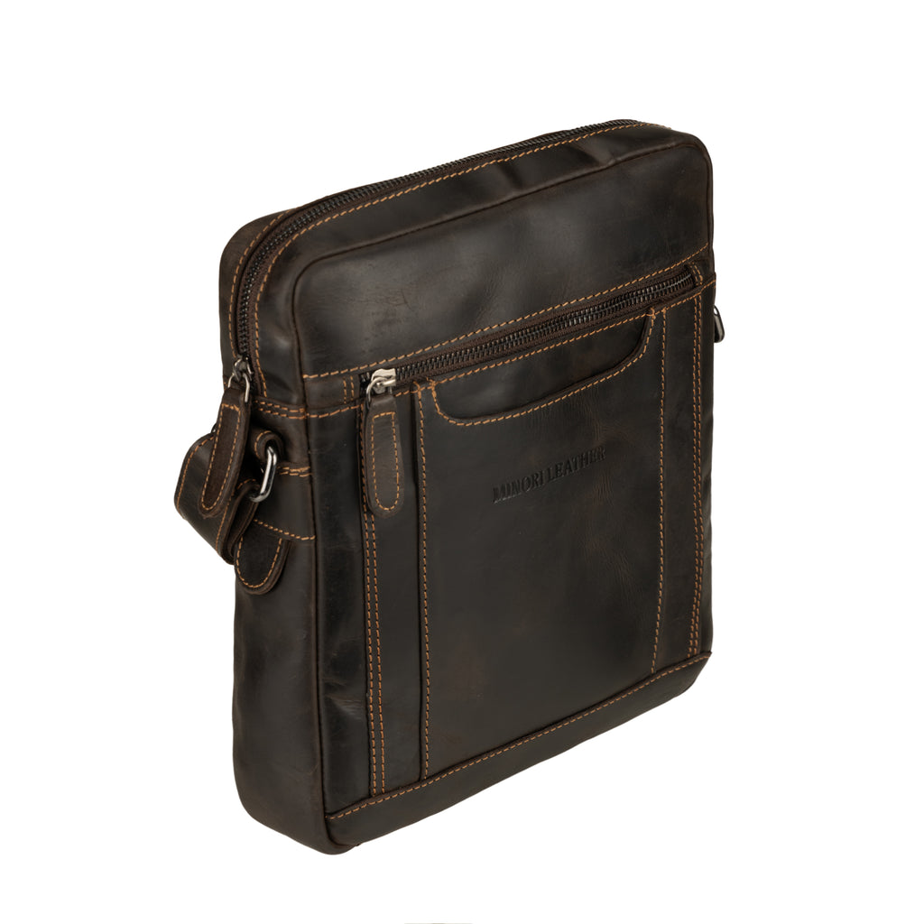 Tokyo Leather Crossbody Bag in Brown