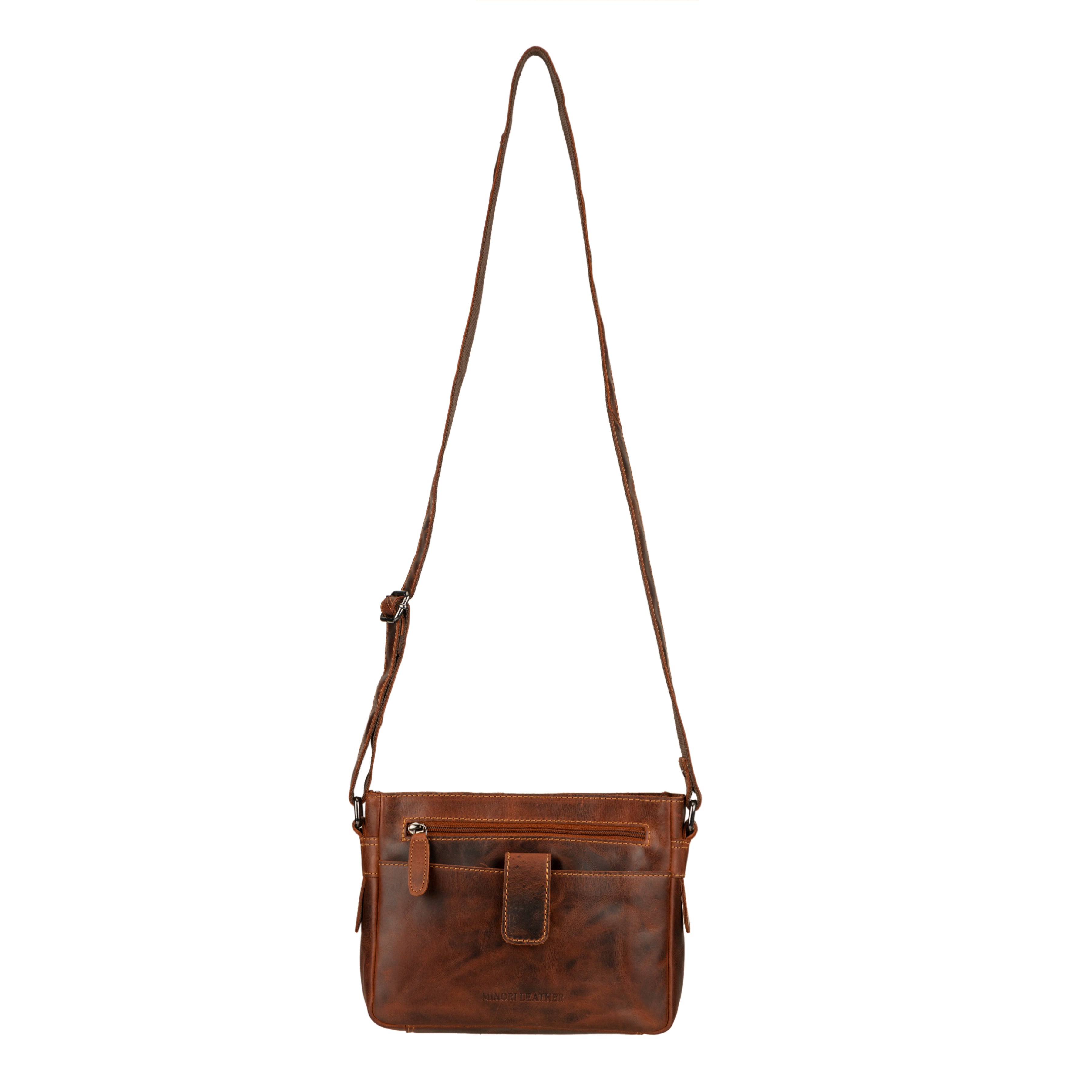 Camden Leather Crossbody Bag in Chestnut