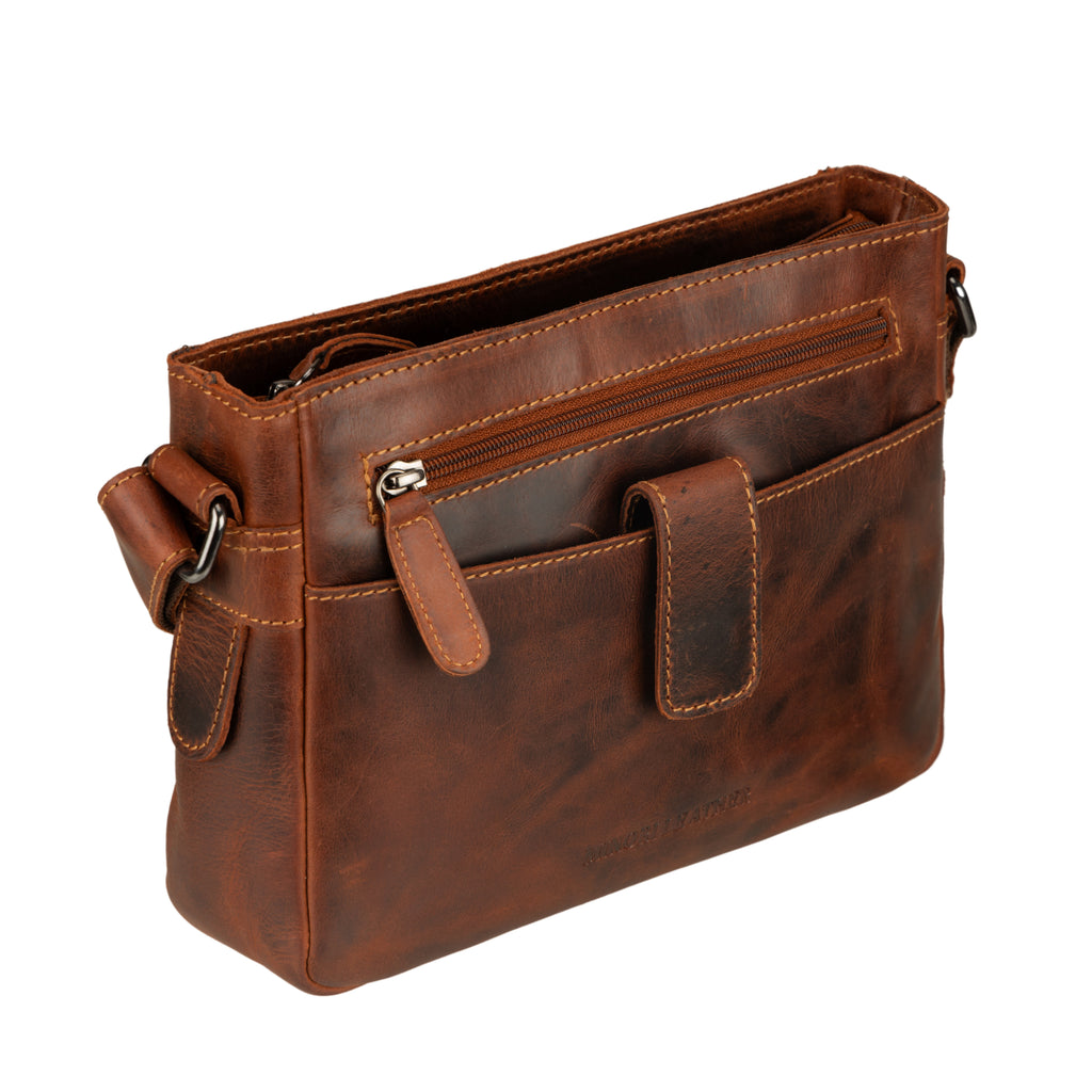 Camden Leather Crossbody Bag in Chestnut
