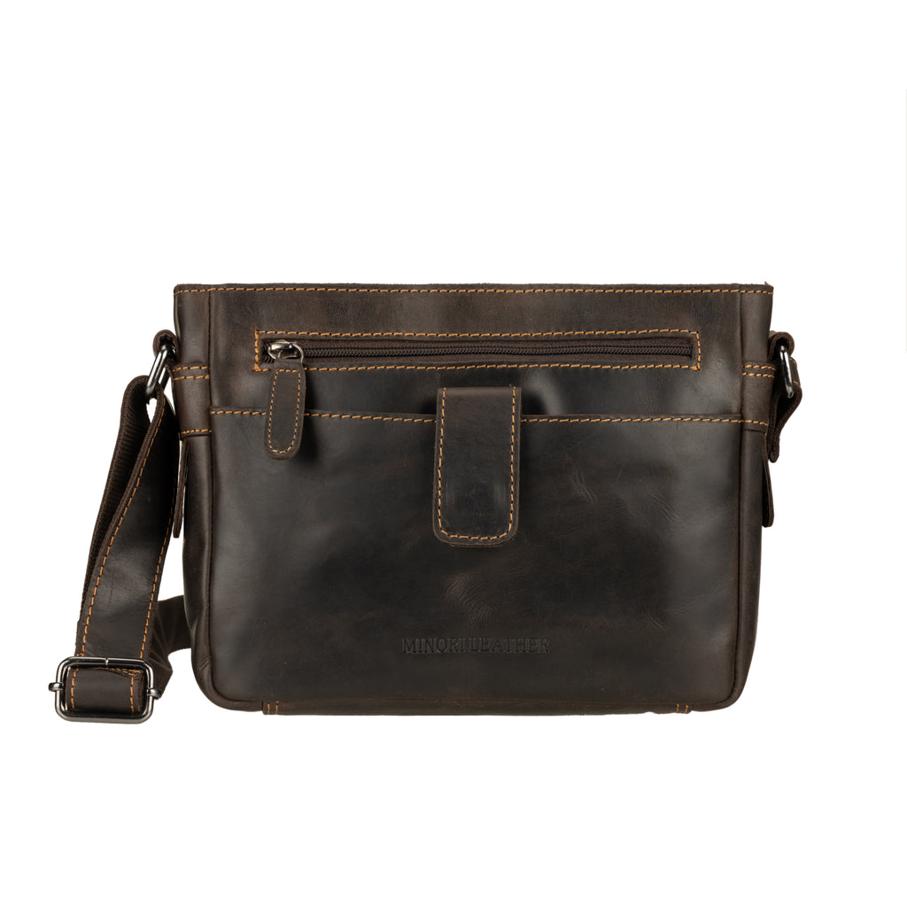 Camden Leather Crossbody Bag in Brown