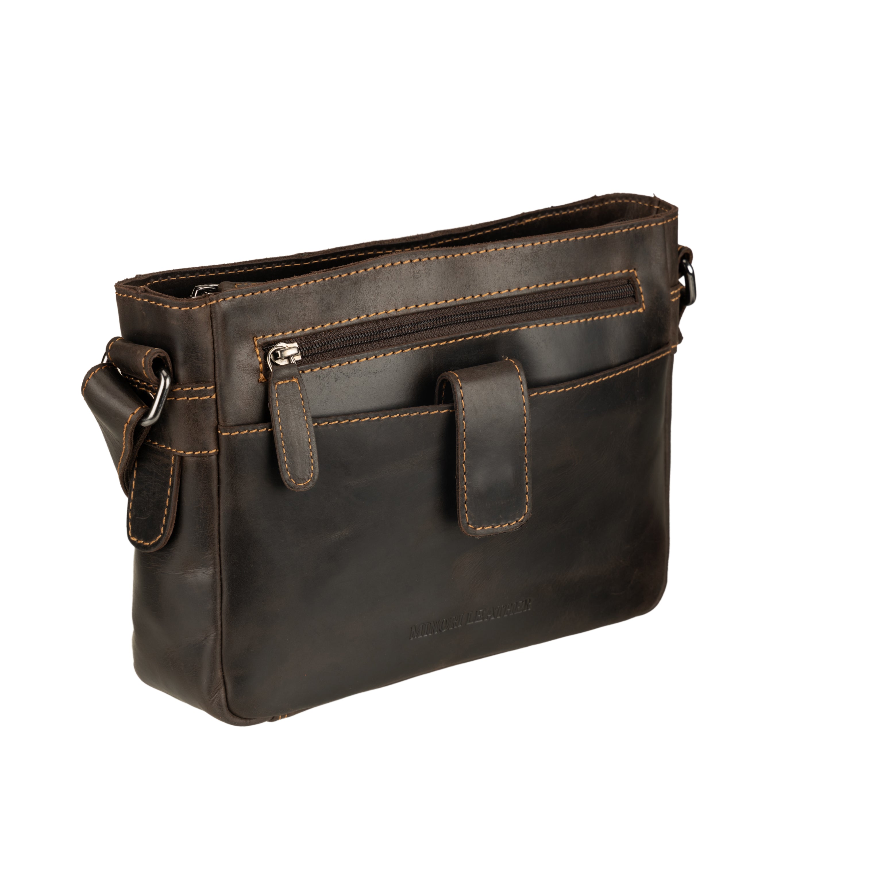 Camden Leather Crossbody Bag in Brown