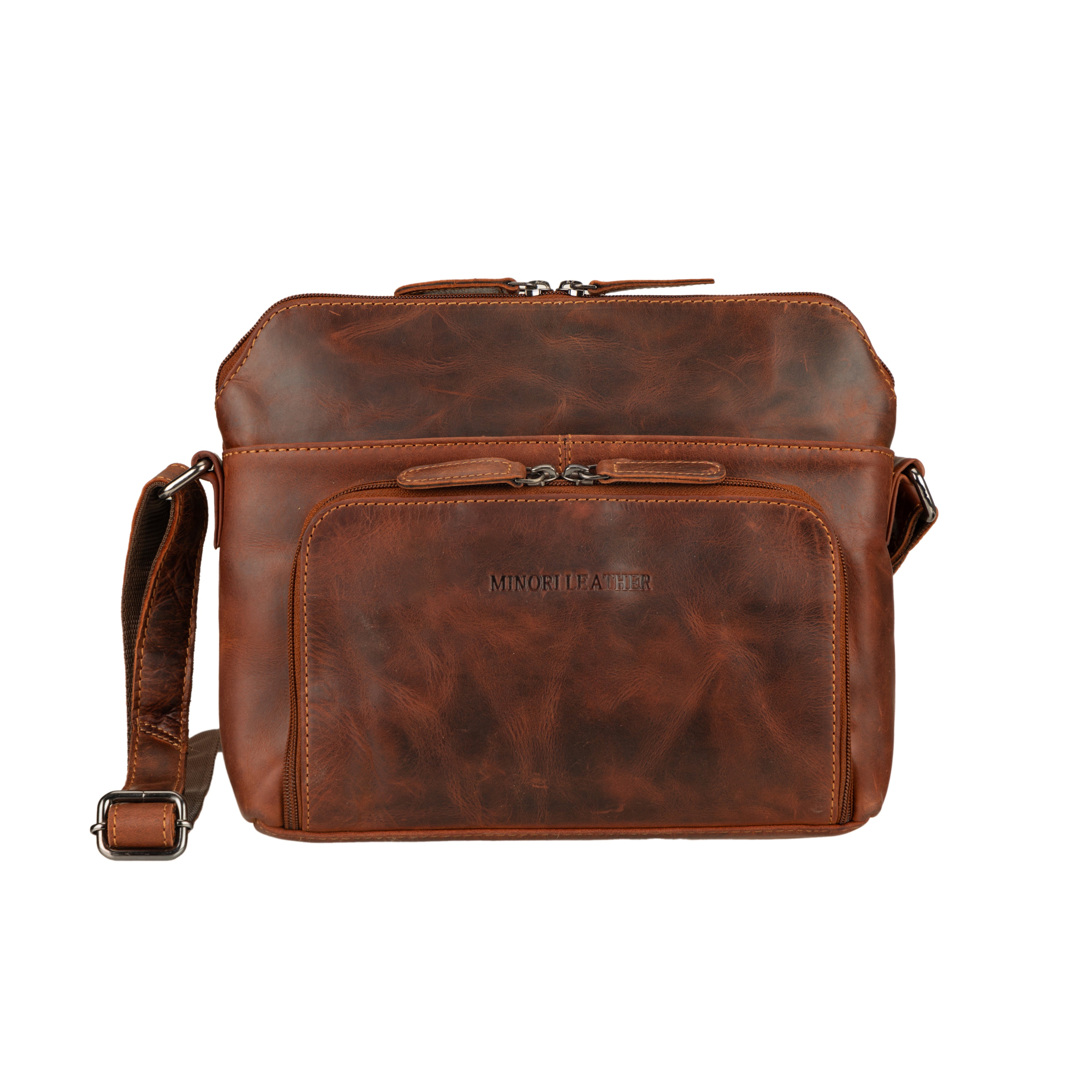 Siena Leather Crossbody Bag in Chestnut
