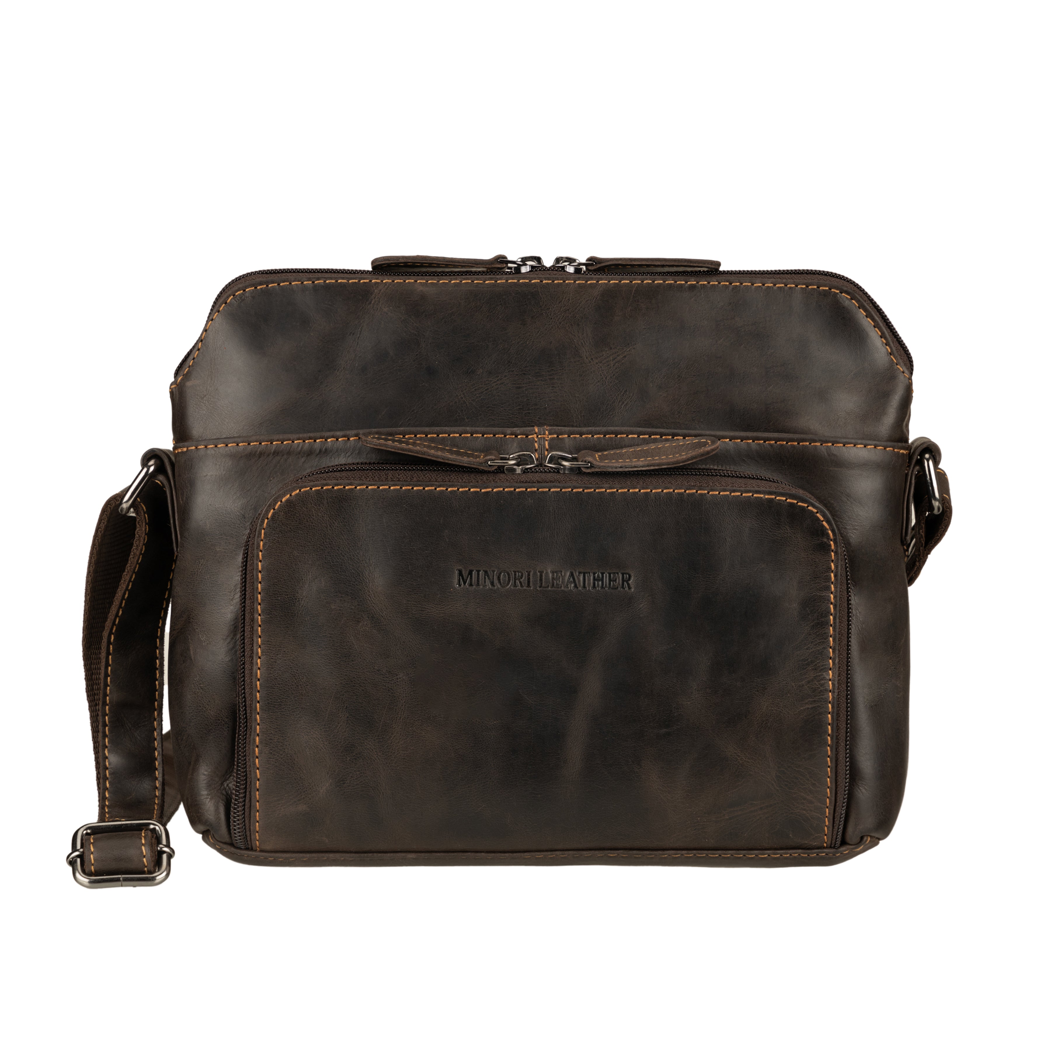 Siena Leather Crossbody Bag in Brown