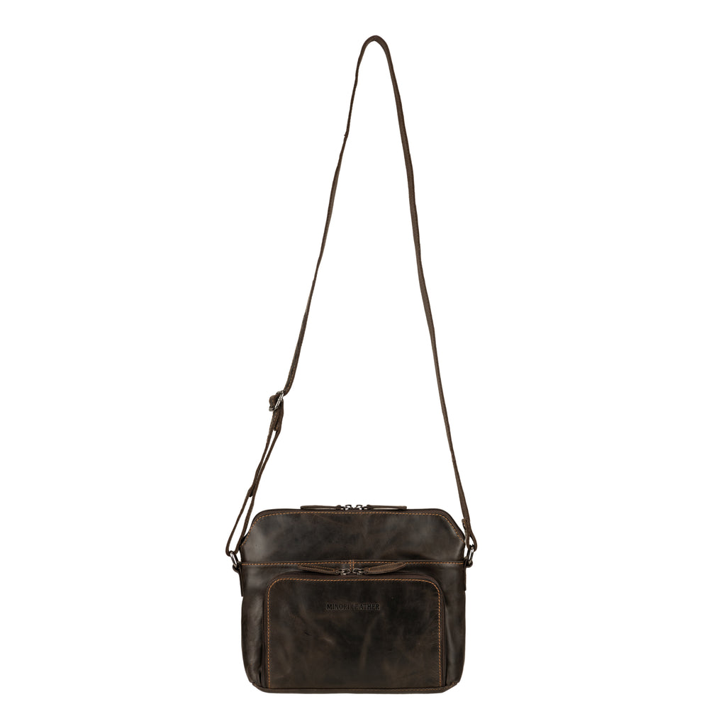 Siena Leather Crossbody Bag in Brown