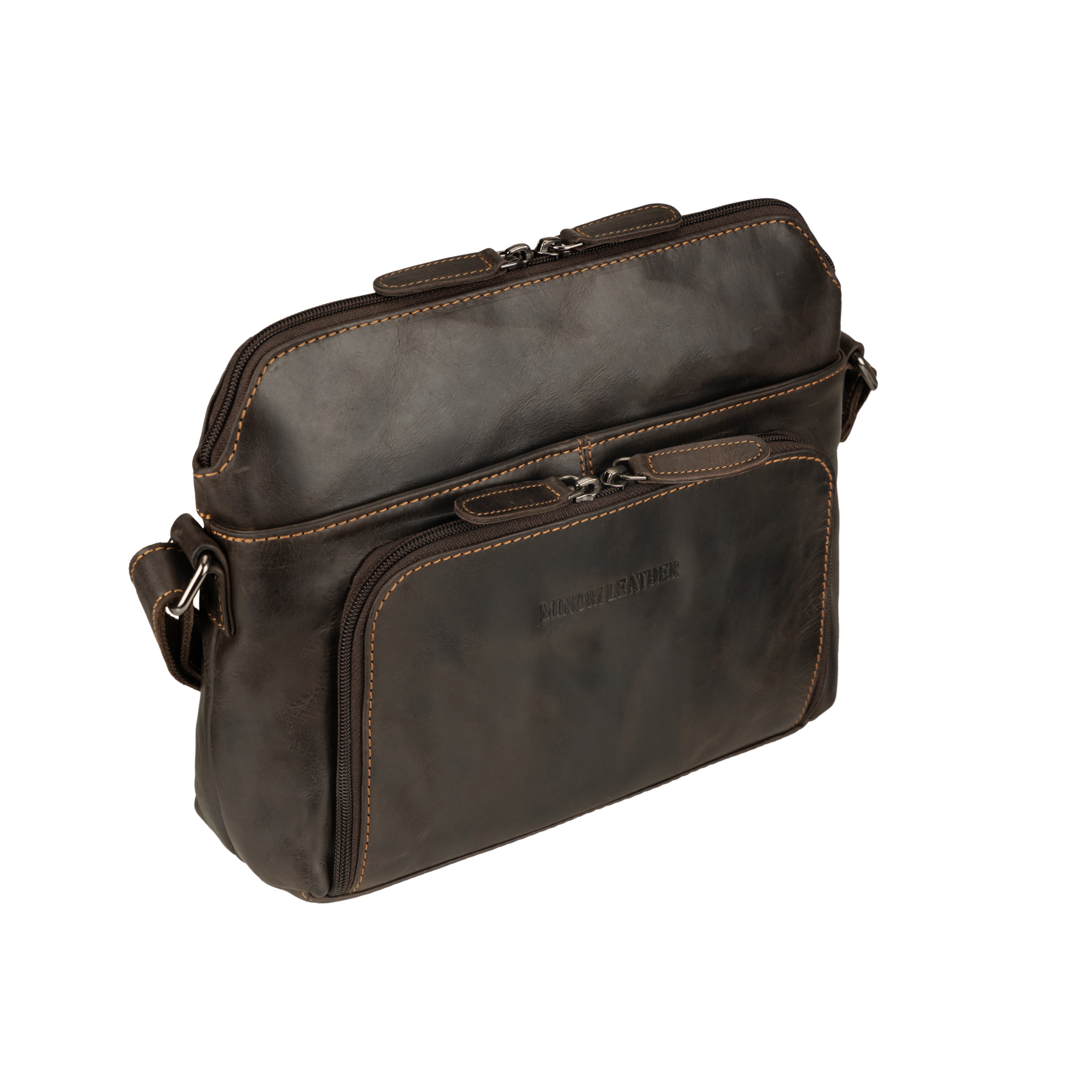 Siena Leather Crossbody Bag in Brown