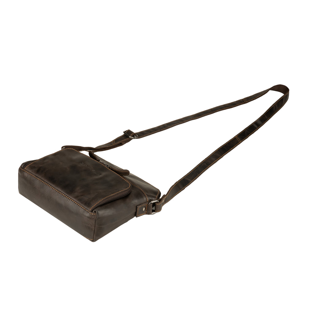 Siena Leather Crossbody Bag in Brown