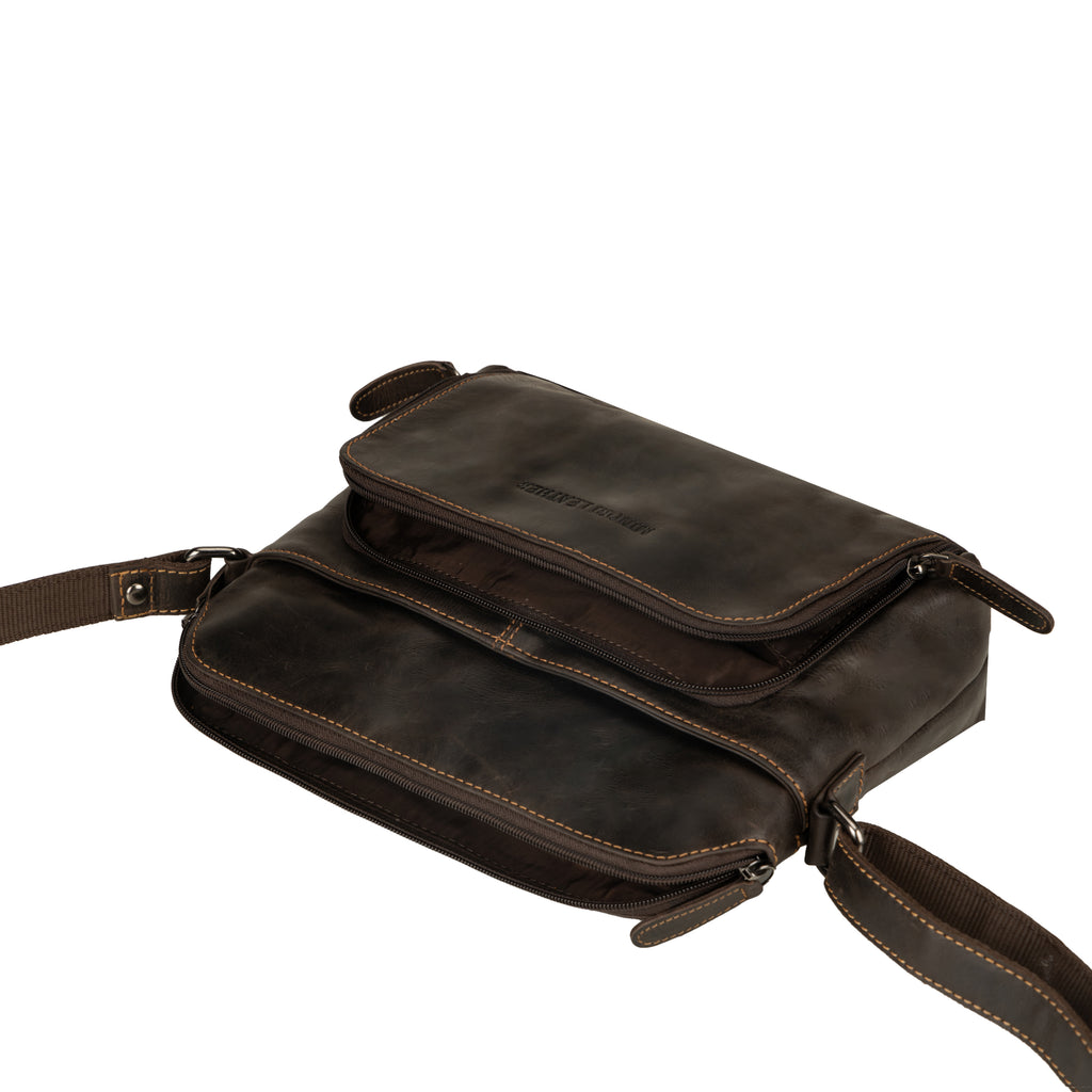 Siena Leather Crossbody Bag in Brown
