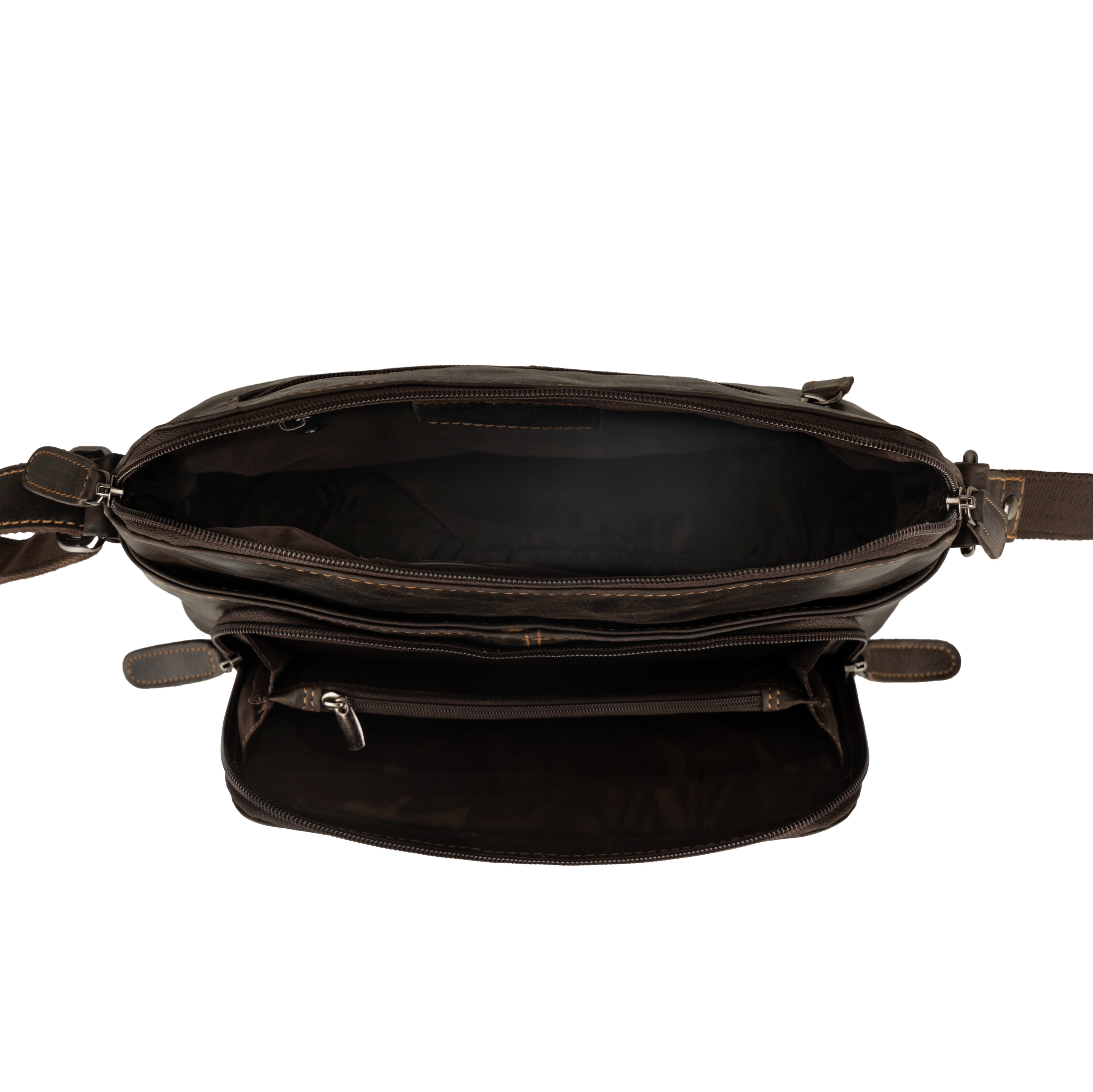 Siena Leather Crossbody Bag in Brown