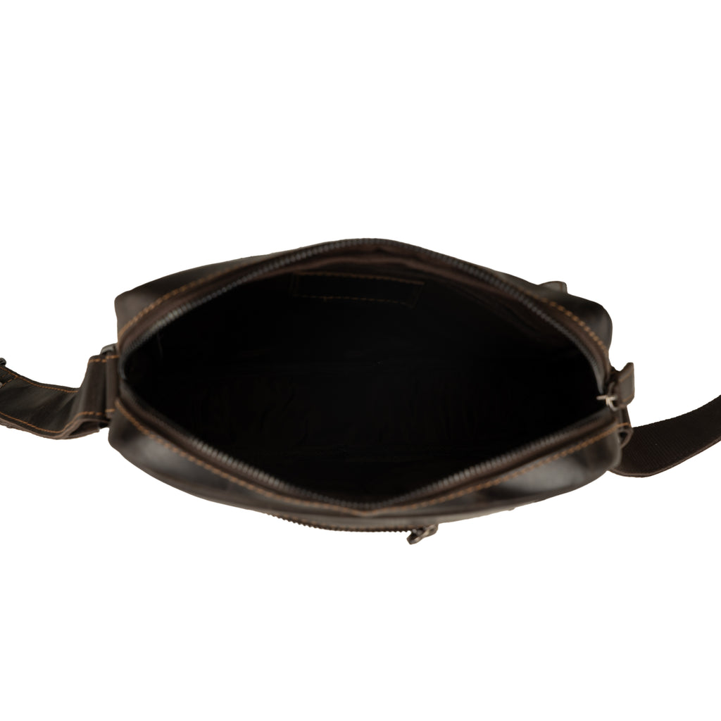 Tokyo Leather Crossbody Bag in Brown