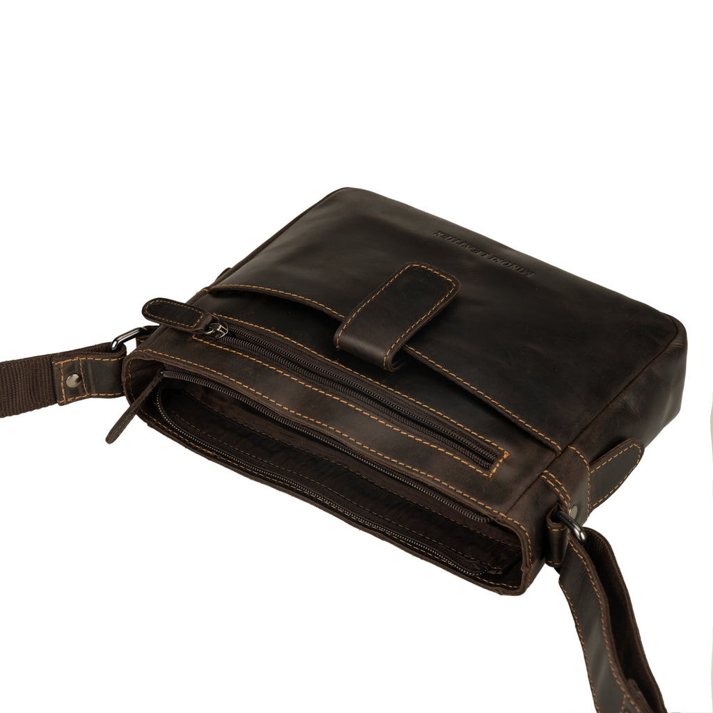 Camden Leather Crossbody Bag in Brown