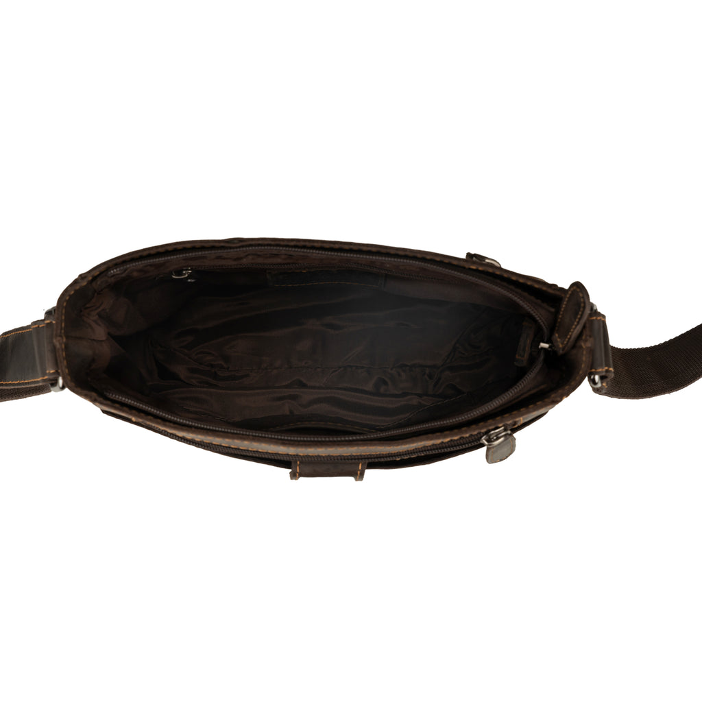 Camden Leather Crossbody Bag in Brown