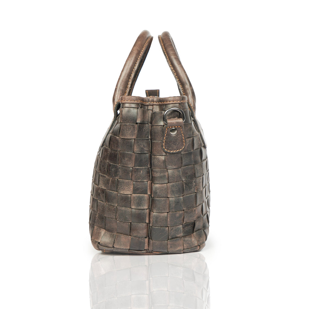 Brown Florence leather tote bag for women by Minori Leather, stylish hand bag with spacious interior and elegant design.