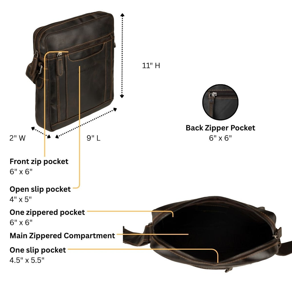 Tokyo Leather Crossbody Bag in Brown